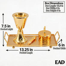 Luxury Gold Tapered Mabkhara Bakhoor Incense Burner Set with Storage Jar, Tongs & Tray