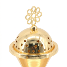 Luxury Gold Mabkhara Bakhoor Incense Burner Set with Storage Jar, Tongs & Tray