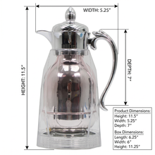 Oasis Elegance Thermal Silver Vacuum Flask 1L