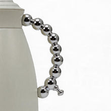 White Arabic Coffee & Tea Dallah Set with Silver Beaded Handle - 0.7L & 1L (2-Piece Set)