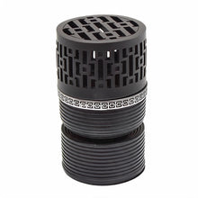 Geometric Cylindrical Incense Burner with Gold Accent Band - Black-Silver