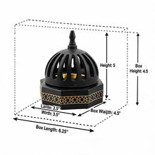 Luxury Slitted Dome Incense Burner - Black-Gold