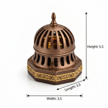 Luxury Slitted Dome Incense Burner - Light Brown