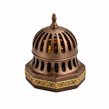 Luxury Slitted Dome Incense Burner - Light Brown