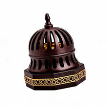Luxury Slitted Dome Incense Burner - Dark Brown