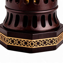 Luxury Slitted Dome Incense Burner - Dark Brown