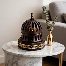 Luxury Slitted Dome Incense Burner - Dark Brown