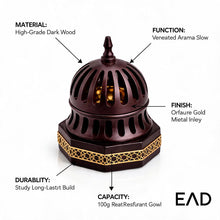 Luxury Slitted Dome Incense Burner - Dark Brown