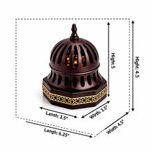 Luxury Slitted Dome Incense Burner - Dark Brown
