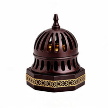 Luxury Slitted Dome Incense Burner - Dark Brown