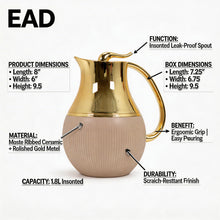 Royal Ivory & Gold Thermal Flask Jug 1L