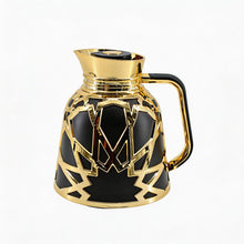 Premium Geometric Insulated Serving Flask - Black & Gold
