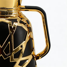 Premium Geometric Insulated Serving Flask - Black & Gold