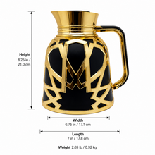 Premium Geometric Insulated Serving Flask - Black & Gold
