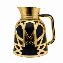 Premium Geometric Insulated Serving Flask - Black & Gold