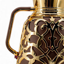 Premium Geometric Insulated Serving Flask - Brown & Gold