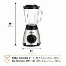 Super McCarron 2400W Countertop Blender with Grinder Attachment, 5 Speeds