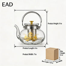 Majestic Deco Glass Teapot with Metal Handle 1800ml