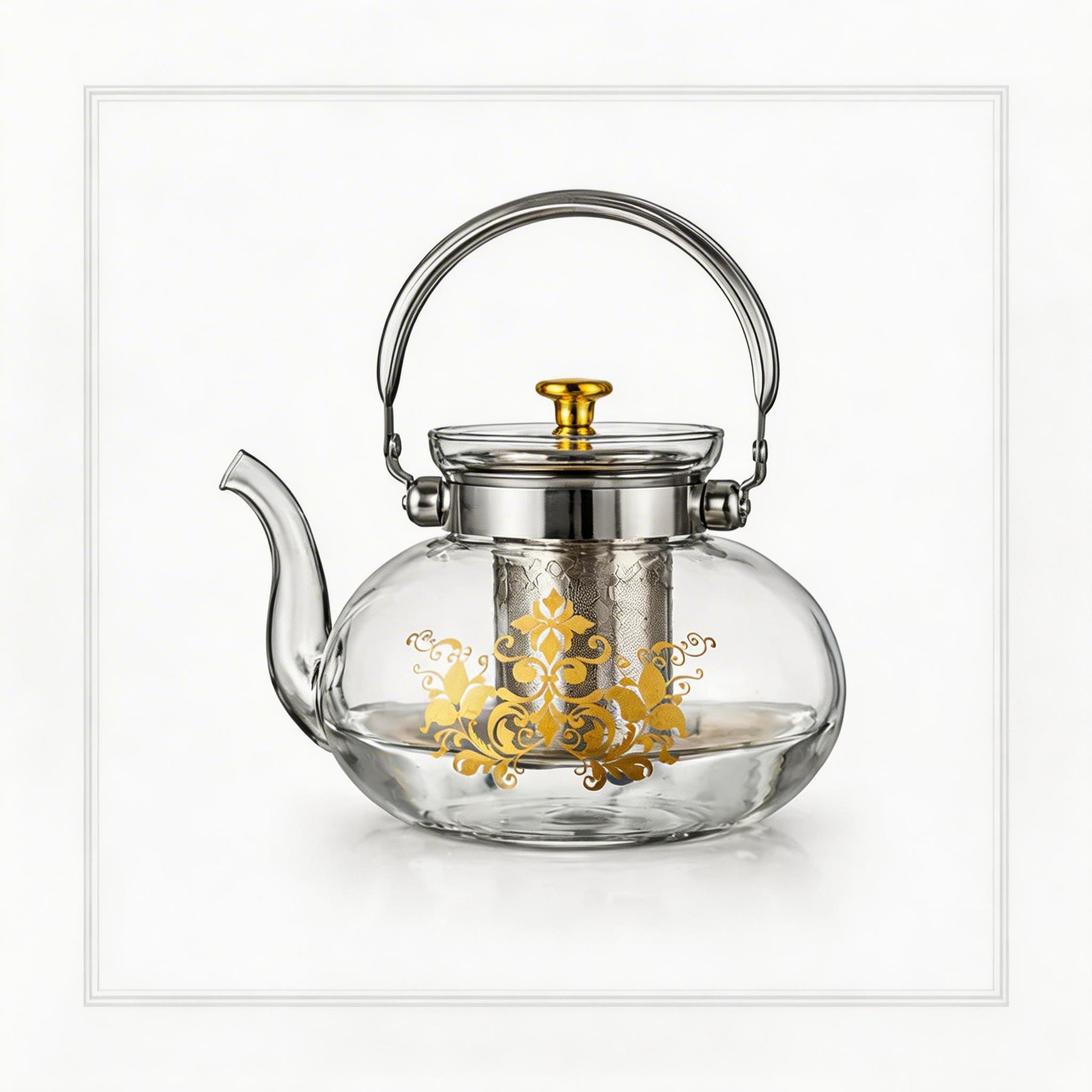 Majestic Deco Glass Teapot with Metal Handle 1800ml