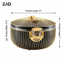 Prestige Crown Thermal Casserole Hot Pot - Black & Gold (3.5L)