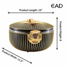 Prestige Crown Thermal Casserole Hot Pot - Black & Gold (5.5L)