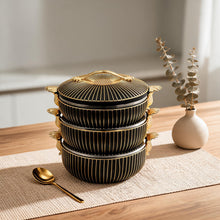 Prestige Crown Thermal Casserole Hot Pot Set - Black & Gold (3.5L / 4.5L / 5.5L)