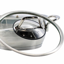 OZ Life Stainless Steel Dual-Handle Cooking Pot with Glass Lid - 7" X 4"