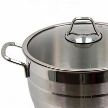 OZ Life Stainless Steel Dual-Handle Cooking Pot with Glass Lid - 9.5" X 5.5"