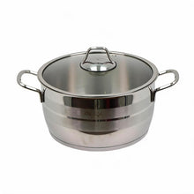 OZ Life Stainless Steel Dual-Handle Cooking Pot with Glass Lid - 9.5" X 5.5"