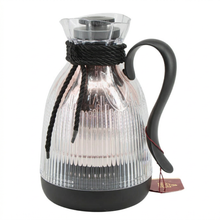 Insulated Vacuum Flask with Decorative  Black Rope Handle - Modern Serving Style 1.0L