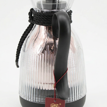 Insulated Vacuum Flask with Decorative  Black Rope Handle - Modern Serving Style 1.0L