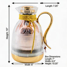 Insulated Vacuum Flask with Decorative  Silver Rope Handle - Modern Serving Style 1.0L