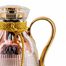 Insulated Vacuum Flask with Decorative Gold Rope Handle - Modern Serving Style 1.0L