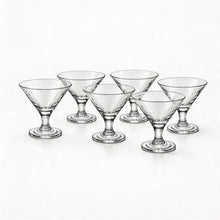 Pasabahce Martini Dessert Glasses - 6 Piece Stemmed Glass Set