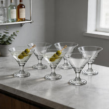 Pasabahce Martini Dessert Glasses - 6 Piece Stemmed Glass Set