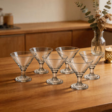 Pasabahce Martini Dessert Glasses - 6 Piece Stemmed Glass Set