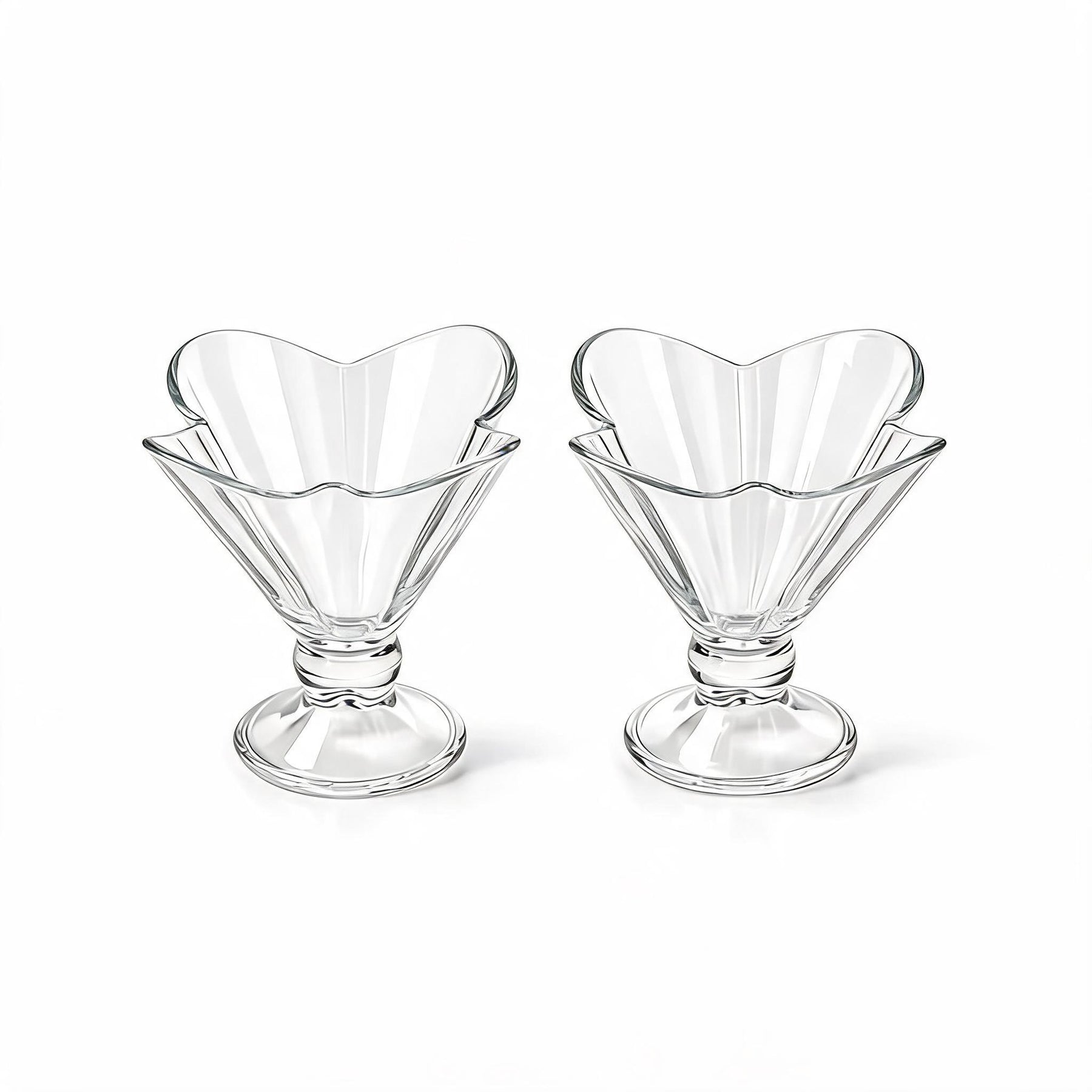 Pasabahce Flared Glass Dessert Cups - 2 Piece Ice Cream & Dessert Set