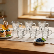 Pasabahce Clear Glass Pitcher Set with Handle & Pour Spout - 6 Piece