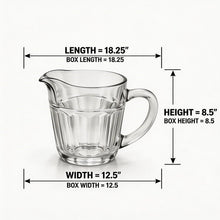 Pasabahce Clear Glass Pitcher Set with Handle & Pour Spout - 6 Piece
