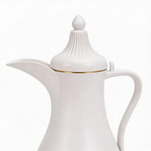 Traditional 1L Thermal Coffee & Tea Flask - White (Insulated Arabic Dallah Style)