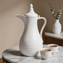 Traditional 1L Thermal Coffee & Tea Flask - White (Insulated Arabic Dallah Style)