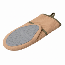 Premium Silicone 29.5" Oven Mitt - 1 PC Beige & Gray, High Heat 500 Degrees