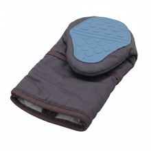 Premium Silicone 29.5" Oven Mitt - 1 PC Gray & Blue, High Heat 500F