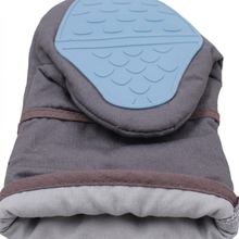 Premium Silicone 29.5" Oven Mitt - 1 PC Gray & Blue, High Heat 500F