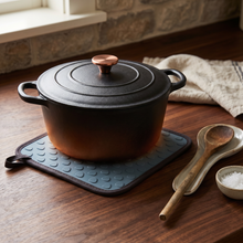 Heat-Resistant Silicone Trivet & Hot Pot Holder Pad - Gray & Blue