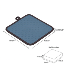 Heat-Resistant Silicone Trivet & Hot Pot Holder Pad - Gray & Blue