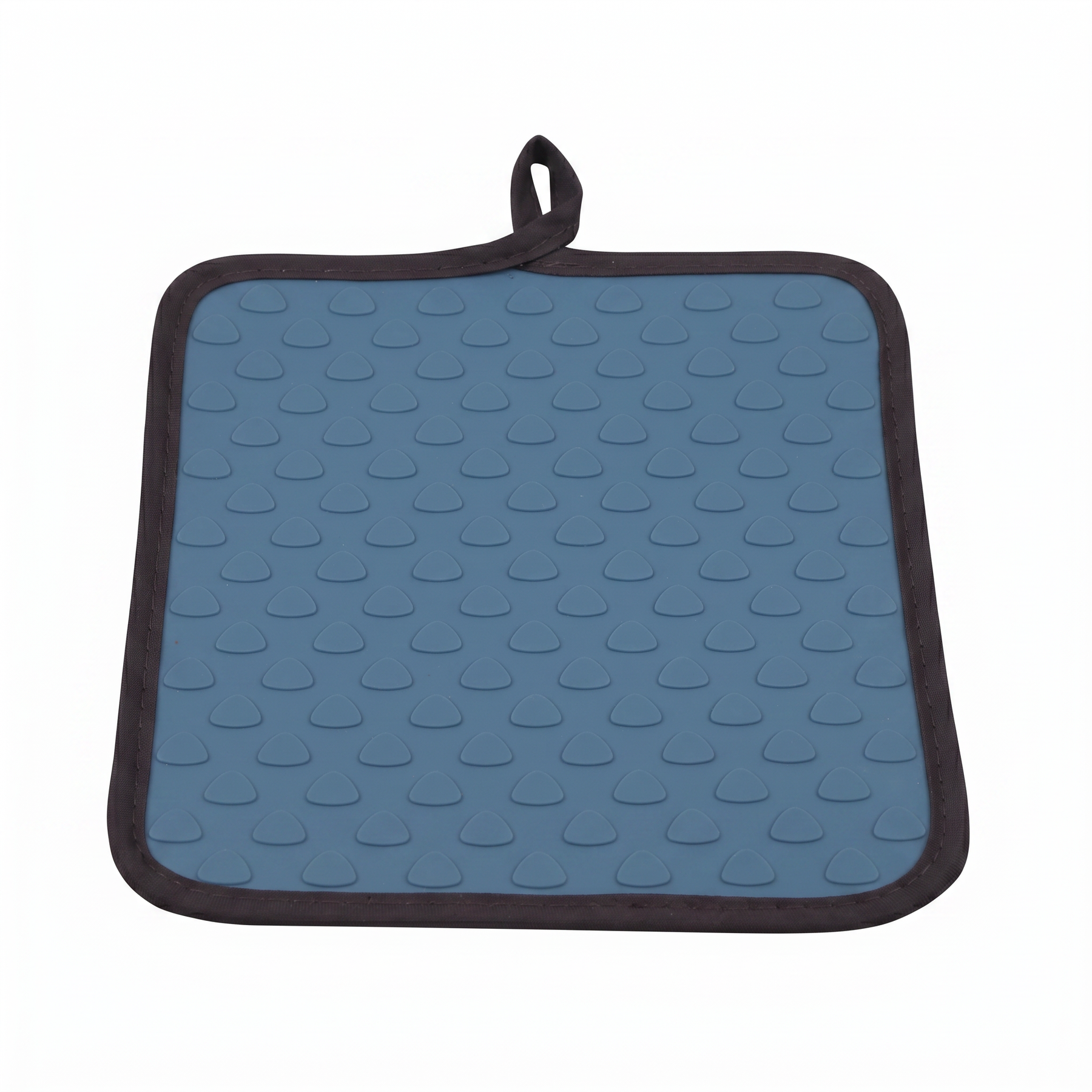 Heat-Resistant Silicone Trivet & Hot Pot Holder Pad - Gray & Blue