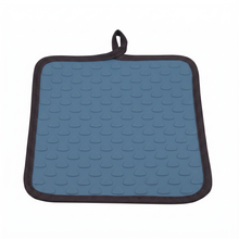 Heat-Resistant Silicone Trivet & Hot Pot Holder Pad - Gray & Blue