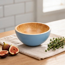 Bamboo Interior Serving Bowl - Blue