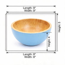 Bamboo Interior Serving Bowl - Blue